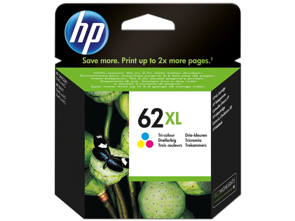 Cartucho de tinta HP 62XL Tricolor Original (C2P07AL).