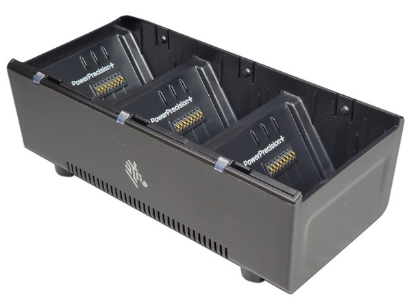 Cargador de Batería Zebra ZQ600 de 3 Ranuras para Impresora de Etiquetas Color Negro