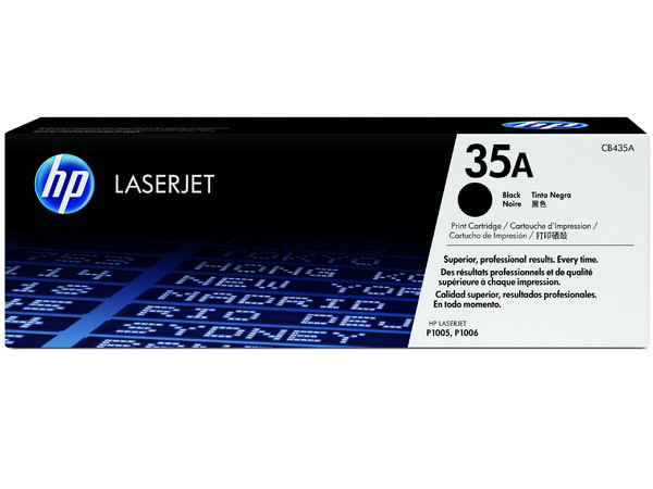 Cartucho de tóner HP 35A Negro Laserjet Original (CB435A).