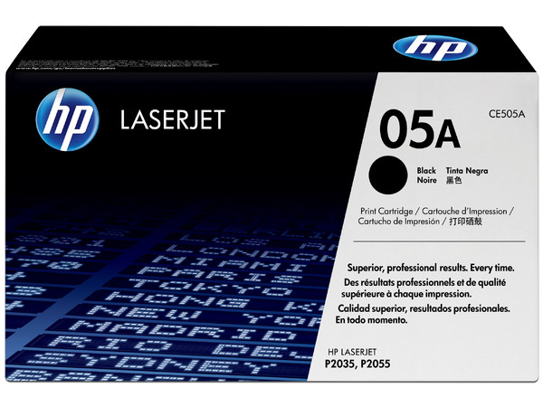 Cartucho de tóner HP 05A Negro Laserjet Original (CE505A).