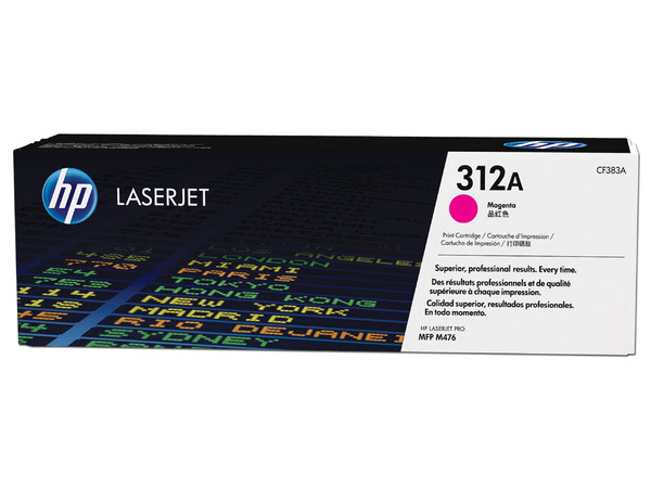 Cartucho de tóner HP 312A Magenta Laserjet Original (CF383A).
