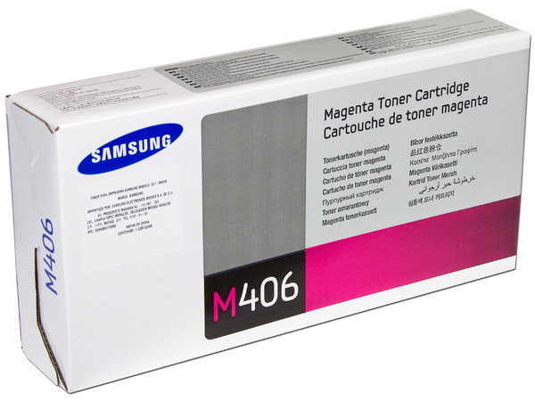 Cartucho de Tóner Samsung, Magenta, Modelo: CLT-M406S.