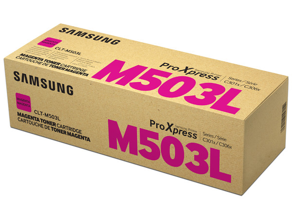 Cartucho de tóner Samsung, Magenta, Modelo: CLT-M503L/XAX