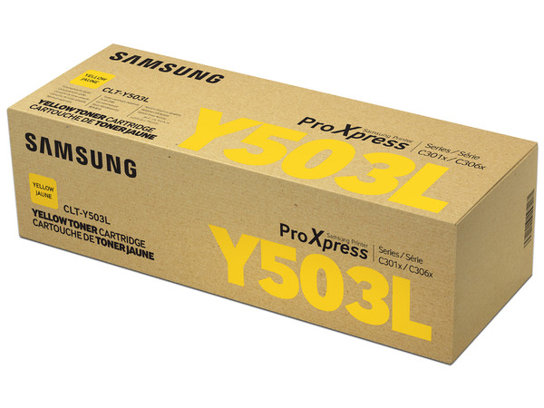 Cartucho de tóner Samsung, Amarillo, Modelo: CLT-Y503L/XAX.