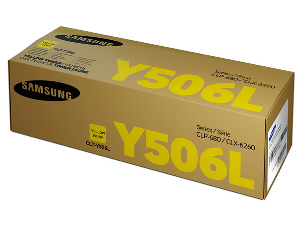 Cartucho de Tóner Samsung, Amarillo, Modelo: CLT-Y506L.