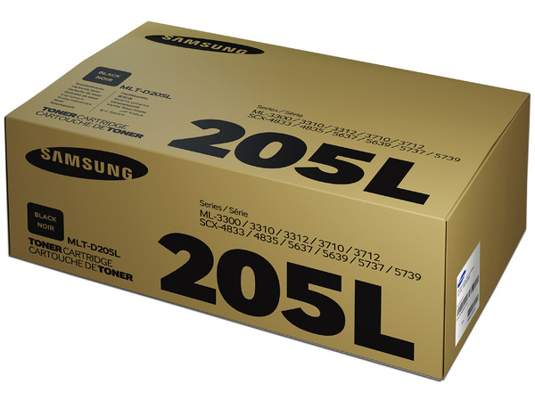 Cartucho de Tóner Samsung, Negro, Modelo: MLT-D205L.