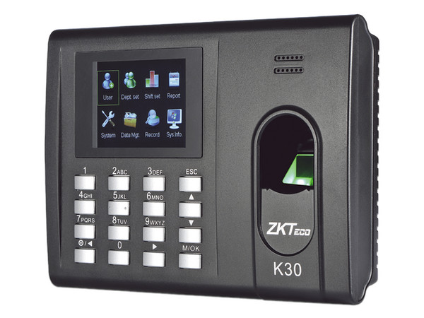 Control de acceso ZKTECO K-30, Huella, Tarjetas, Asistencia, Batería de respaldo, Comunicación TC IP Reportes directos a Excel por USB, Salida de relevador para cerradura.
