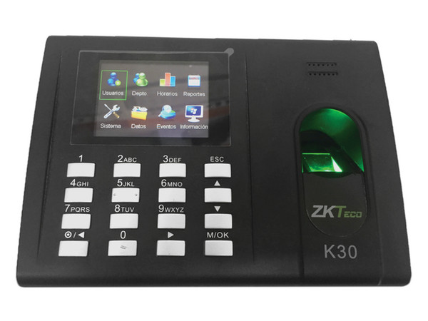 Control de acceso ZKTECO K-30, Huella, Tarjetas, Asistencia, Batería de respaldo, Comunicación TC IP Reportes directos a Excel por USB, Salida de relevador para cerradura.
