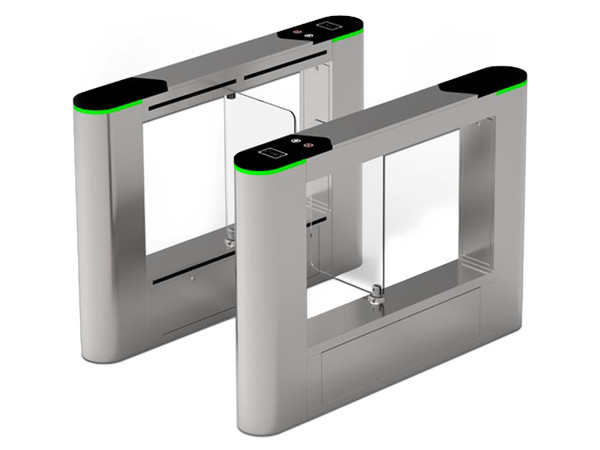Barrera Abatible ZKTECO SBTL6200 Tipo Swing Carril Adicional de Acceso Peatonal, Acero Inoxidable, Aletas de Acrílico, Compatible con SBTL6000 y Equipos de Rostro, Palma, Panel InBio con Esclavos de Lectura de QR y Proximidad.