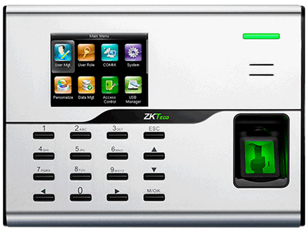 Control de Asistencia ZKTeco UA860 de hasta 3,000 huellas y 50,000 registros, USB-Host, Wi-Fi. Incluye 10 tarjetas de proximidad.