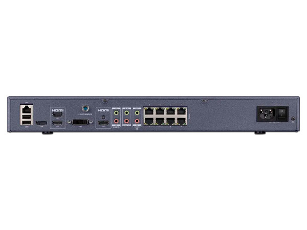 Switch Controlador para Videowall Hikvision DS-D42C08-H, 5MP, 8 Puertos RJ-45, HDMI, Compatible con televisores y Paneles LED.