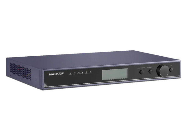 Switch Controlador para Videowall Hikvision DS-D42C08-H, 5MP, 8 Puertos RJ-45, HDMI, Compatible con televisores y Paneles LED.