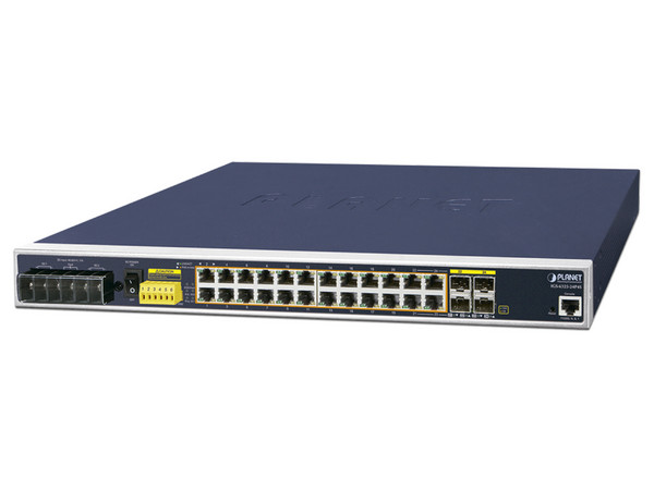 Switch Planet IGS-6325-24P4S de 24 Puertos Gigabit Ethernet y 4 puertos SFP Compartidos 100 / 1000X, PoE.