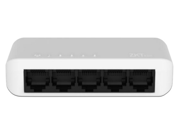 Switch de Escritorio ZKTECO ES-E5-5-C de 5 puertos Fast Ethernet.