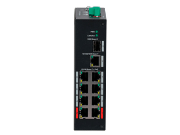 Switch Dahua PFS3110 8 Puertos Ethernet 10/100Mbps PoE, 1 x 10/100/1000Mbps, 1 x Base-X.