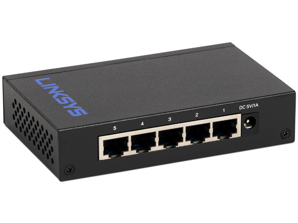 Switch Gigabit LINKSYS SE3005 de 5 puertos 10/100/1000 Mbps.