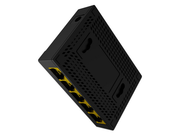 Switch NETIS de 5 puertos RJ-45 10/100/1000 Mbps.