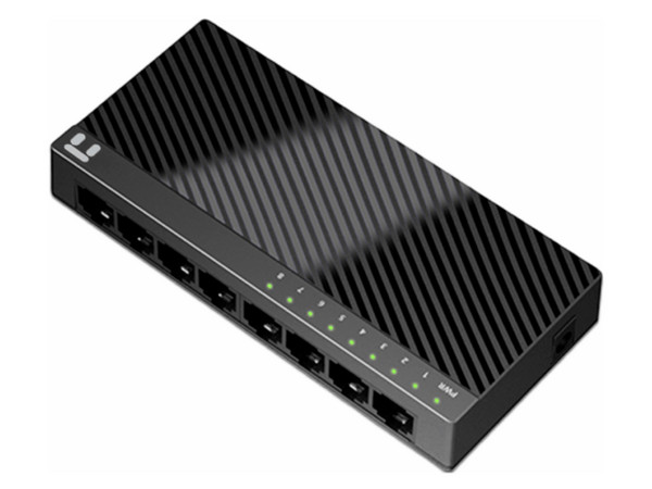 Switch NETIS de 8 puertos RJ-45 10/100 Mbps.