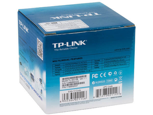 Switch Gigabit TP-LINK de 5 Puertos, 10/100/1000 Mbps