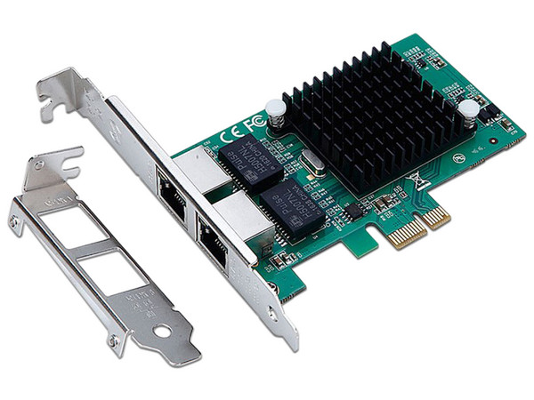 Tarjeta de Red X-Media Gigabit Ethernet de 2 puertos, 10/100/1000 Mbps, PCI Express.