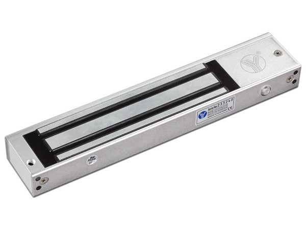 Cerradura Magnética YLI YM500NLED con Indicador LED para Control de Acceso, Uso rudo, Uso Interior, Fuerza de Sujeción 500 kg (1200 Lb), Voltaje Dual 12 ó 24 VDC.