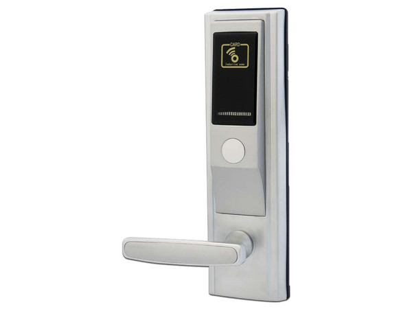 Cerradura izquierda para Hotel ZKTeco LH3600-L, compatible con tarjetas Mifare 13.56MHz, puertas de 35 a 55mm de grosor.