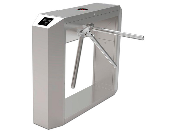 Control de acceso ZKTeco TS200 con torniquete trípode bidireccional.