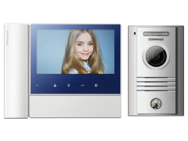 Kit de video portero COMMAX CDV70N2DRC40KPAQ, incluye un monitor a color de 7, Frente de calle, Soporta 1 auricular.