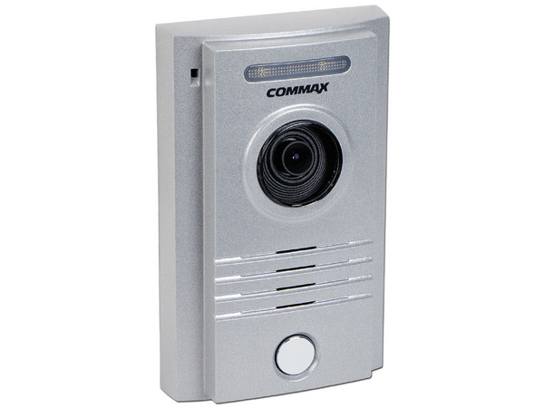 Frente de calle COMMAX DRC40K con sensor infrarrojo y luz blanca.