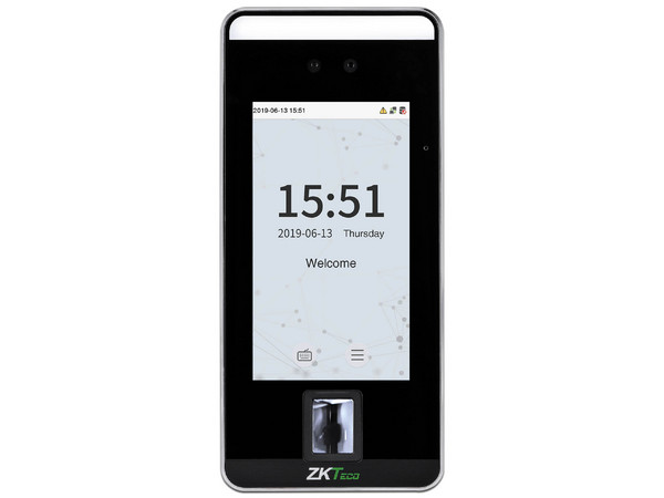 Control de Acceso y Asistencia ZKTECO SpeedFaceV5 de hasta 6000 Rostros, Autentificación Facial-Huella con Capacidad de hasta 6000 Registros, WiFi, Color Negro.
