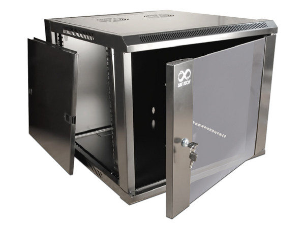 Gabinete de pared SBETECH GNLPAR9UR, 9UR, capacidad de carga de hasta 45 kg.