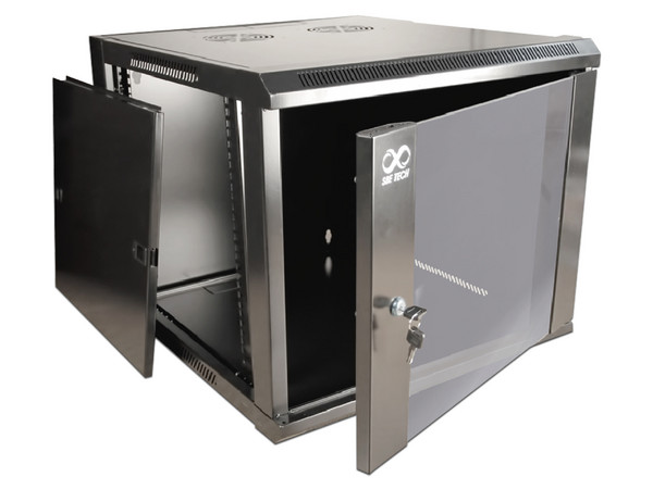 Gabinete de pared SBE TECH GNLPAR12URP, 12UR, capacidad de carga de hasta 60 kg.