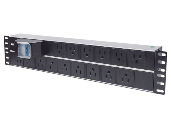 PDU Barra multicontactos de 15 salidas para montaje en 2U de rack de 19