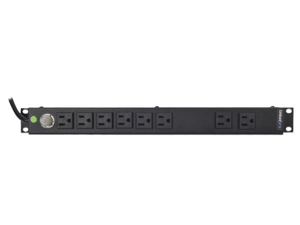 PDU Barra horizontal multicontacto LinkedPro HTCM-1U con 8 salidas para montaje en rack de 19