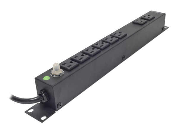 PDU Barra horizontal multicontacto LinkedPro HTCM-1U con 8 salidas para montaje en rack de 19