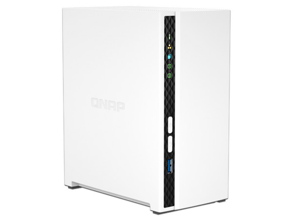 Servidor NAS QNAP TS-233-US con 2 bahías para discos duros (no incluidos), Mini Tower, Color Blanco.