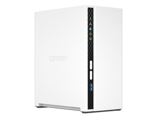 Servidor NAS QNAP TS-233-US con 2 bahías para discos duros (no incluidos), Mini Tower, Color Blanco.
