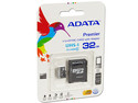 Memoria ADATA Premier SDHC UHS-1 de 32 GB, clase 10, incluye adaptador SD.