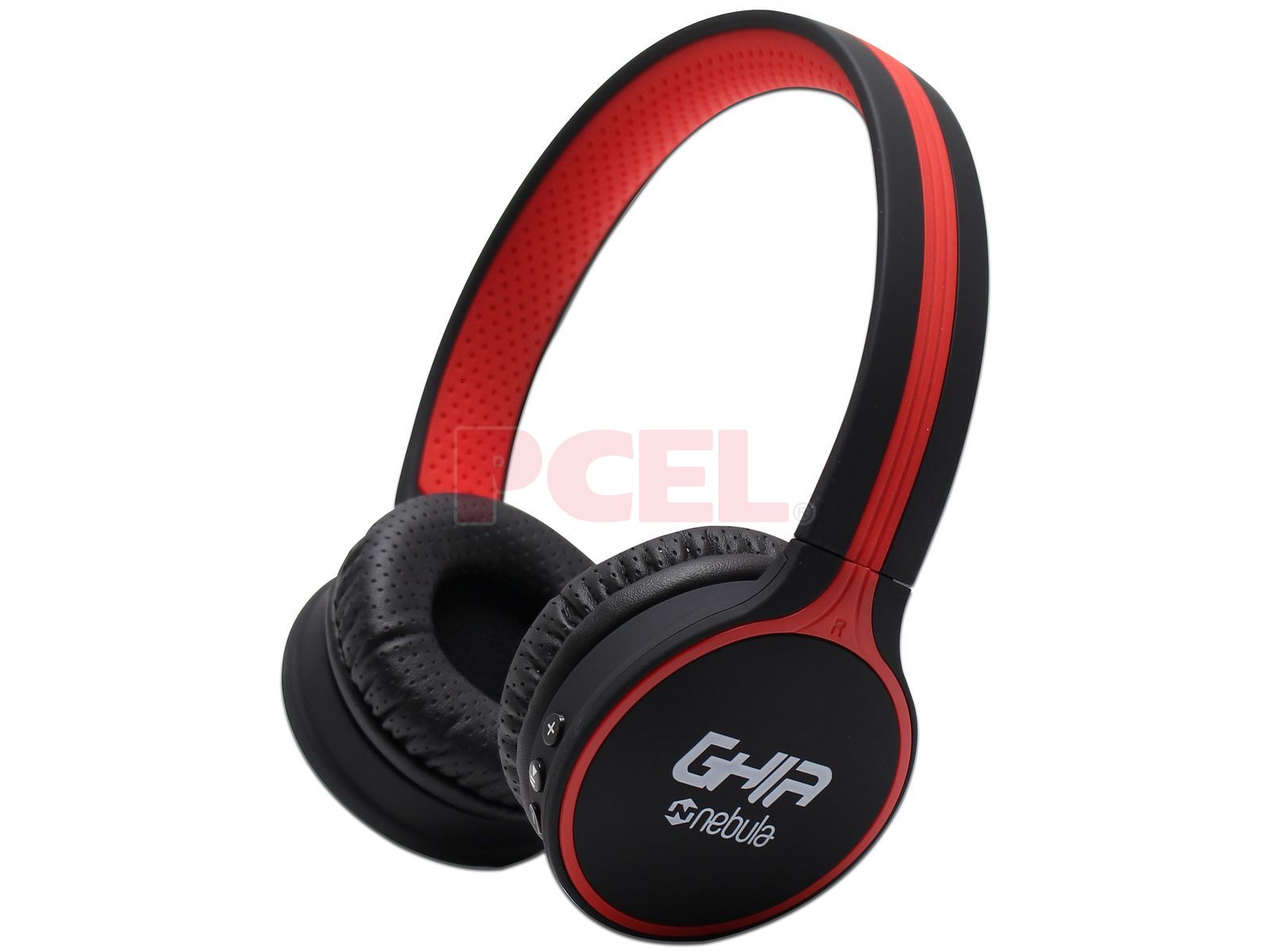 Aud fonos GHIA Nebula Sonido HiFi Bluetooth. Color Negro Rojo