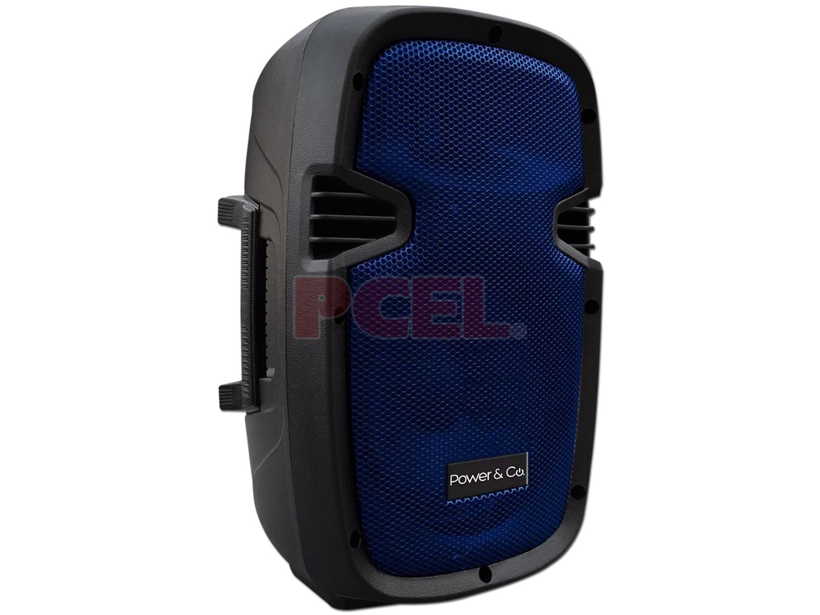 Bocina Power \u0026 Co XP-8000 de 2500 Watts, Batería recargable, Radio FM,  USB/SD, color azul.