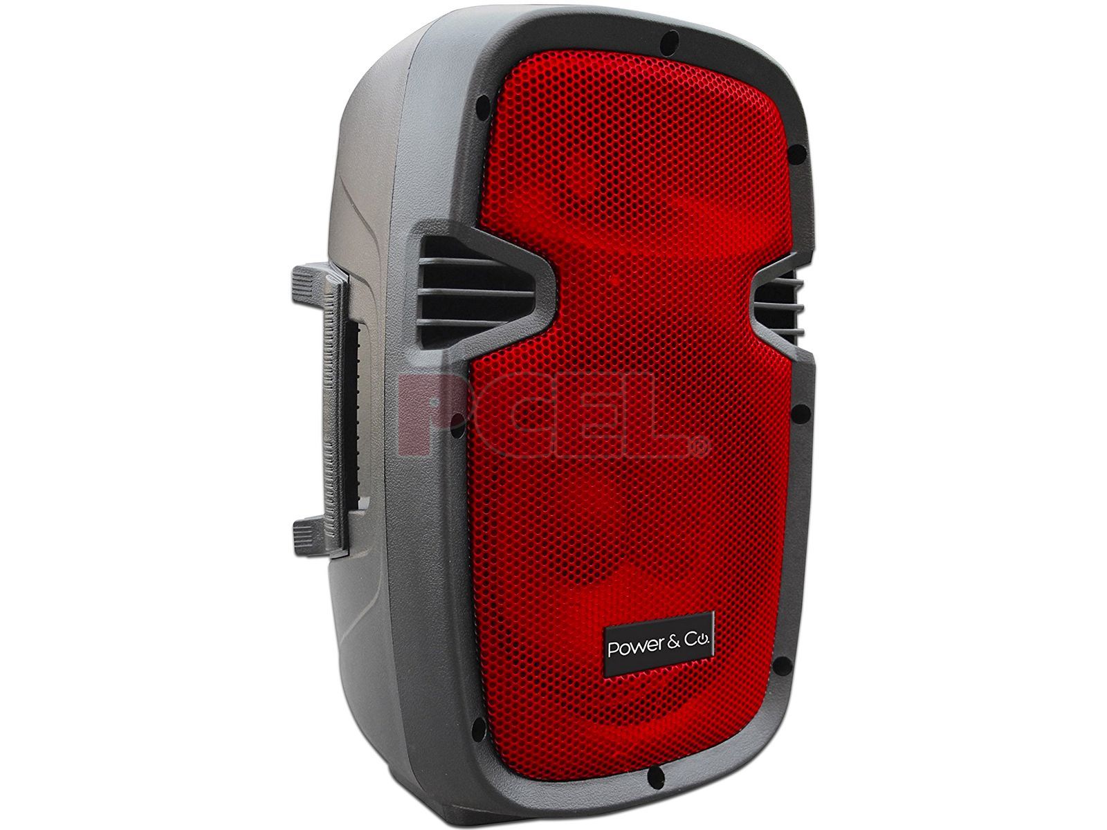 Bocina Power n Co XP-8000 de 2500 Watts, Batería recargable, Radio FM,  USB/SD. Color Rojo