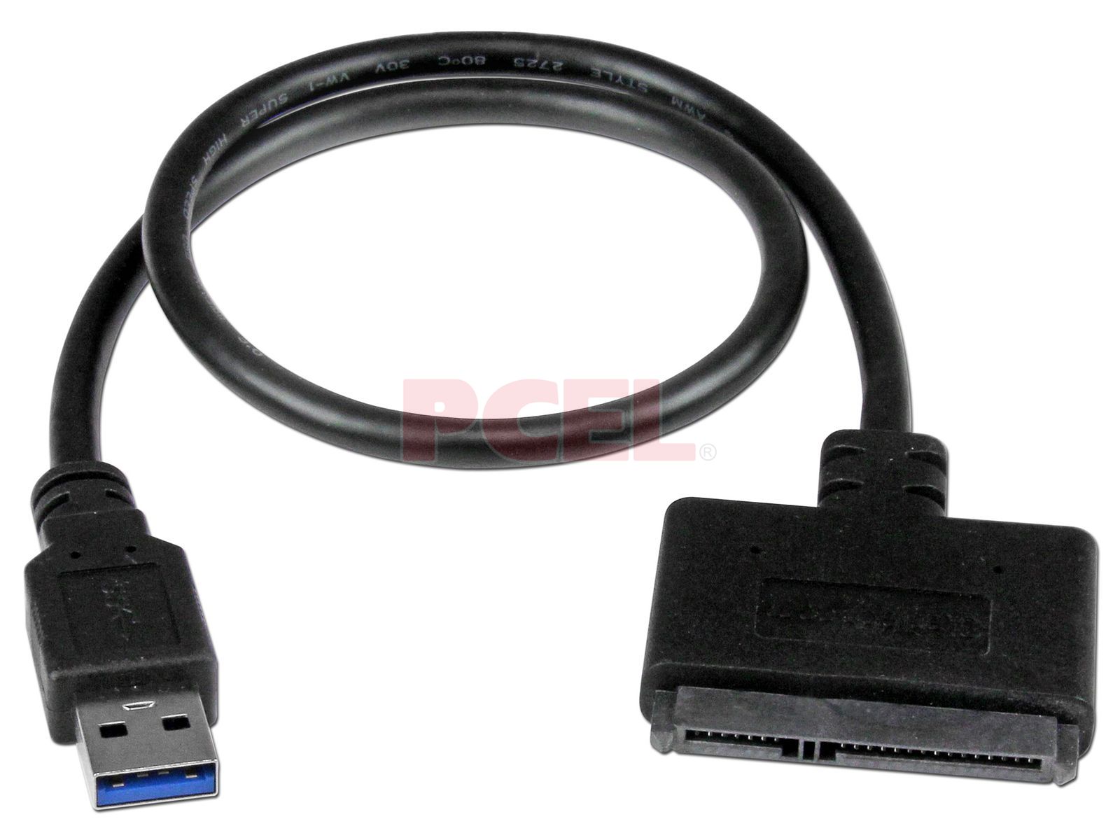 7xinbox Cable Adaptador USB 3.0 SATA III para Disco Duro SATA a USB 3.0 Cable Adaptador para Disco Duro SSD de 2,5/3,5 Pulgadas Compatible con UASP con alimentación CC 12 V 
