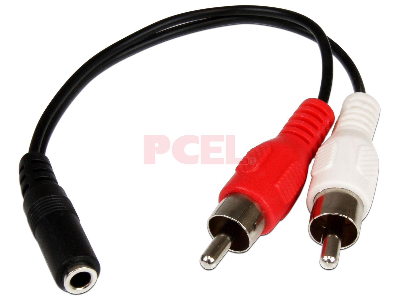 Papá pasta alto Cable Adaptador de Audio Estéreo Mini Jack de 3.5mm (hembra) a RCA (macho)  de 15cm.