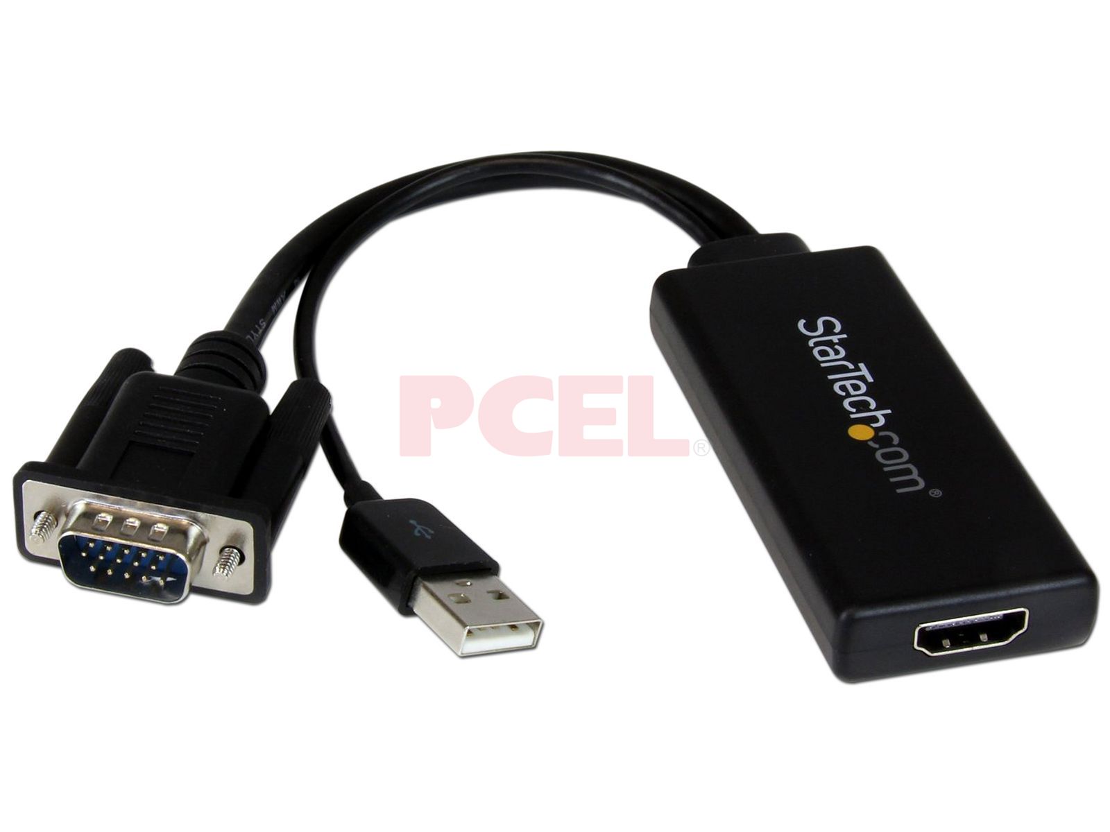 HDMI a VGA con adaptador de audio, adaptador VGA a HDMI chapado en oro,  convertidor de video 1080P macho a hembra con puerto de audio de 0.138 in  para