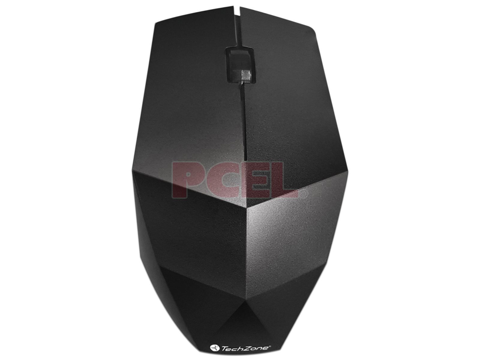 Mouse óptico inalámbrico TechZone Prisma, receptor USB. Color Negro.