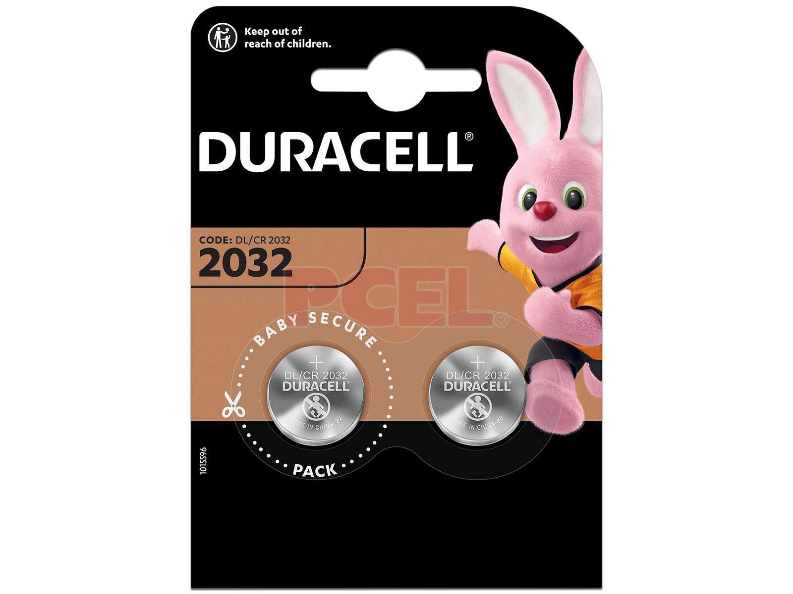 Pila Duracell de Litio, tipo CR2032, 2 piezas.