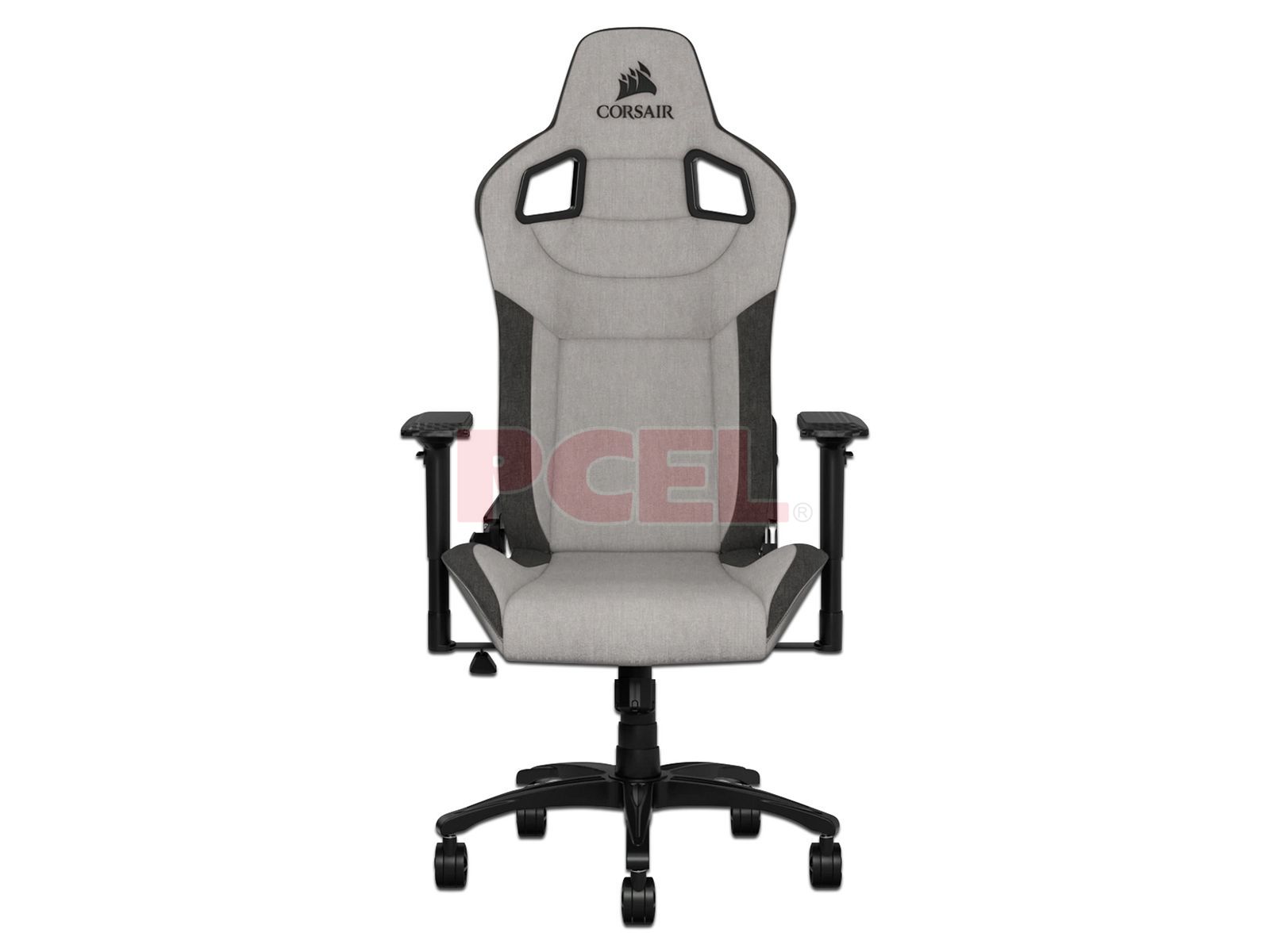 Corsair Silla Gamer T3 RUSH, hasta 120Kg, Gris/Blanco - Coimprit