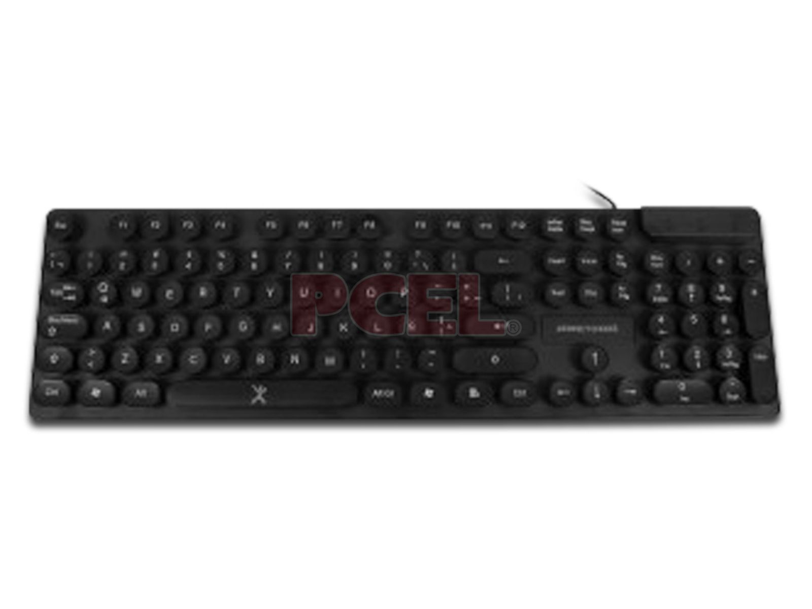 Teclado alámbrico Perfect Choice Black Round PC-201045,