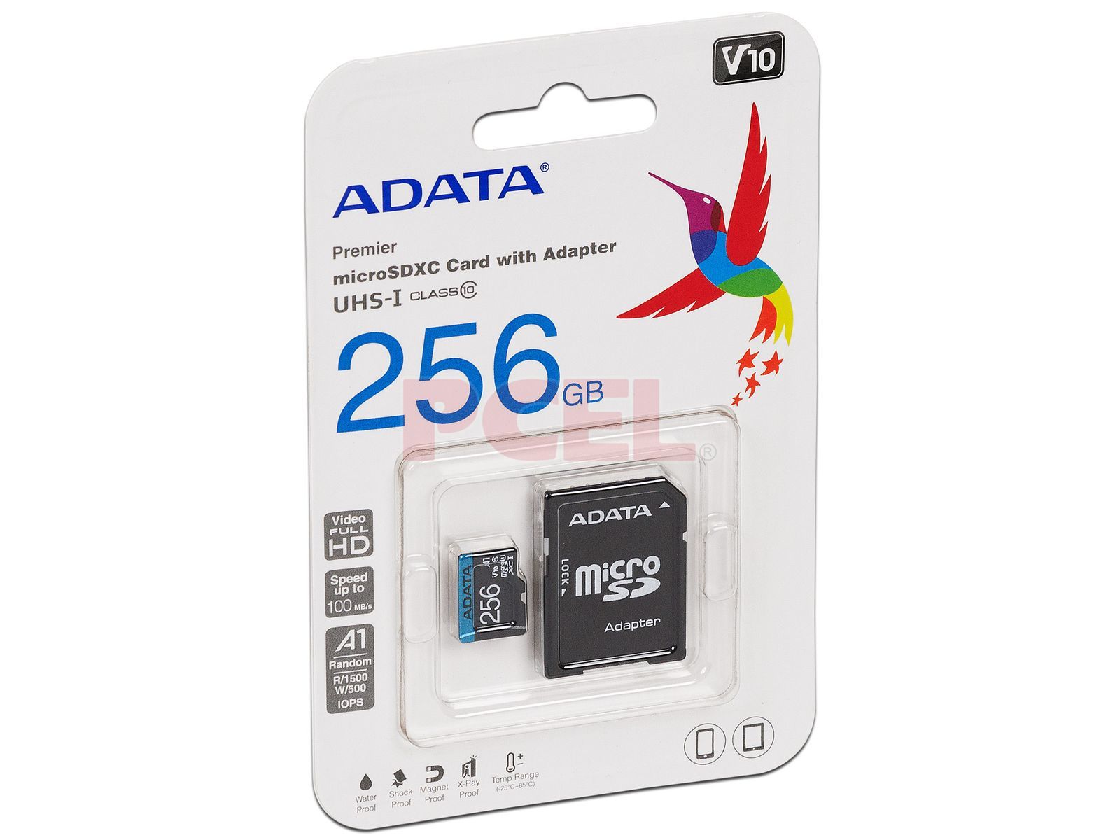 Memoria ADATA Premier MicroSDXC UHS-1 de 256 GB, Clase 10, incluye  adaptador SD.