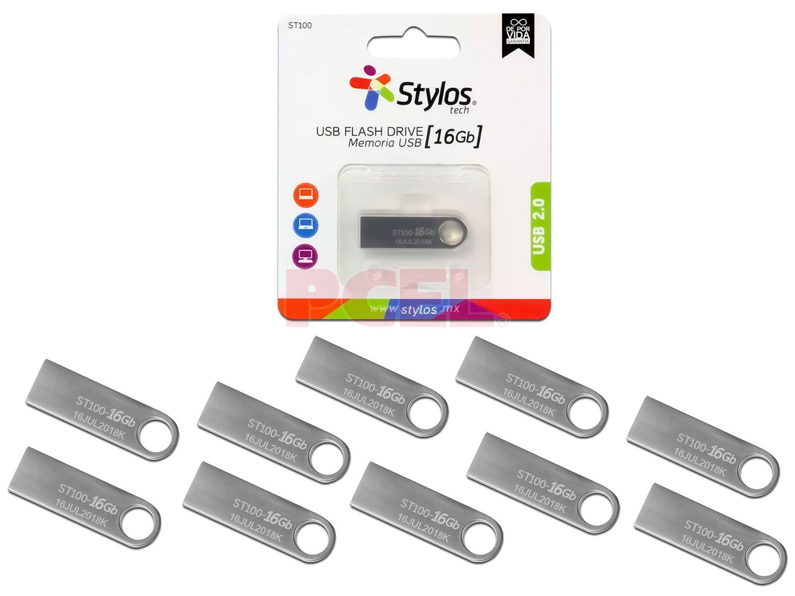 Memoria USB 16 GB Stylos Flash Drive USB 2.0